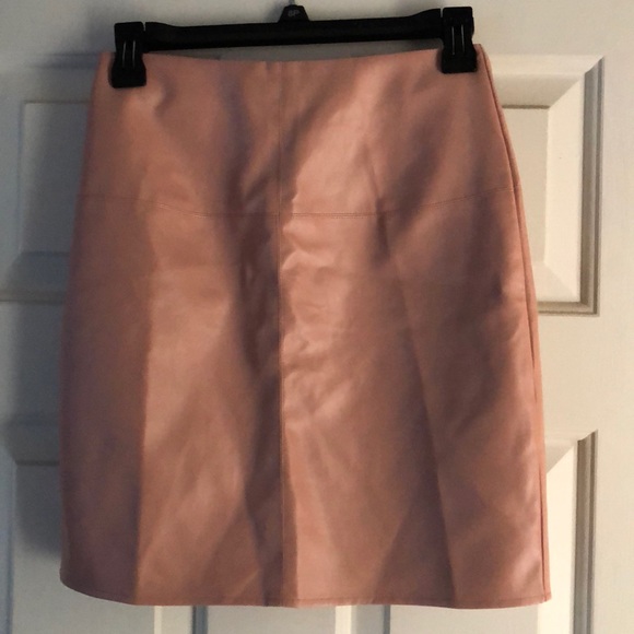Missguided Dresses & Skirts - Nude faux leather mini skirt